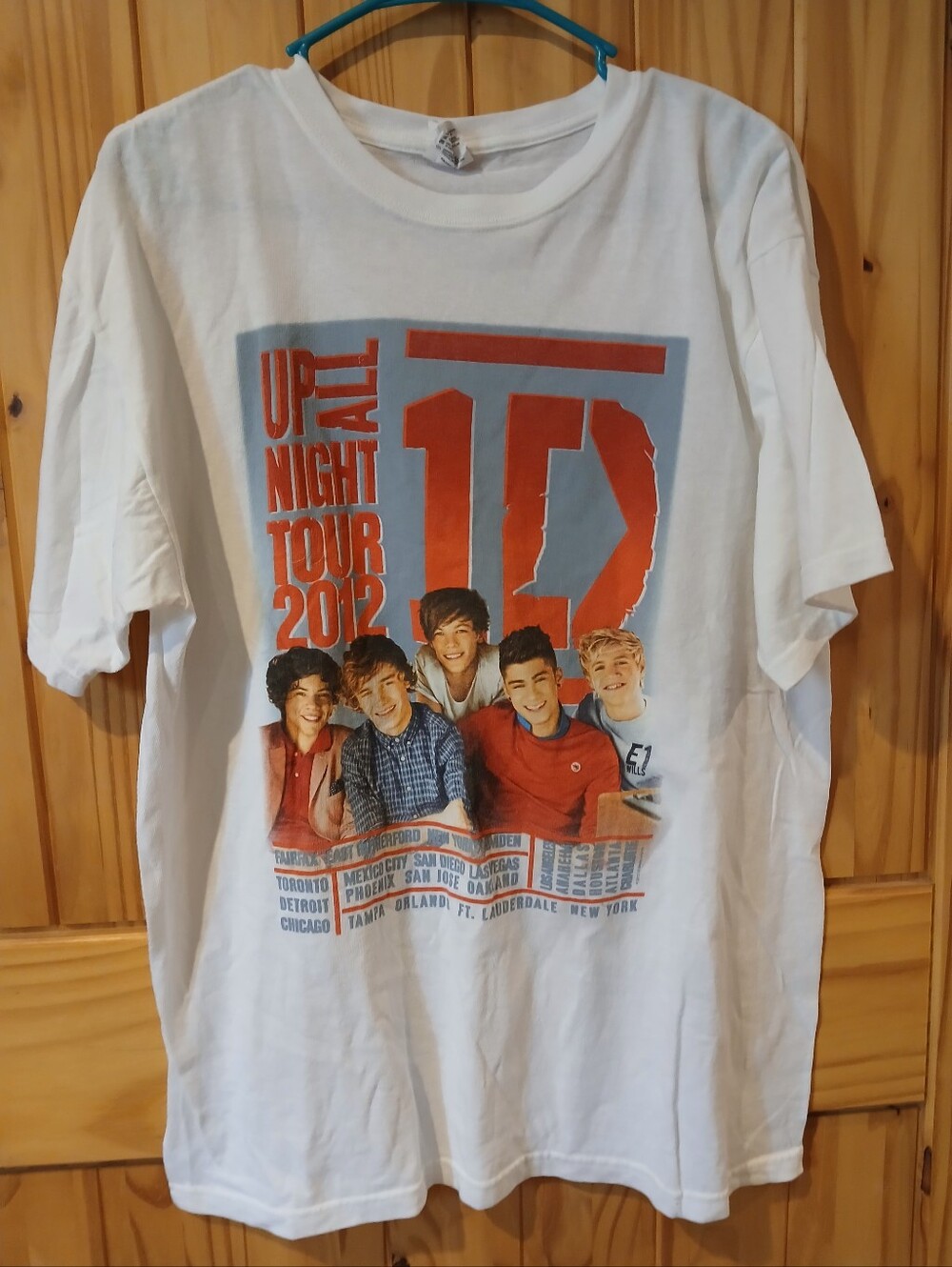 One Direction 2012 Up All Night Tour Tee Size L